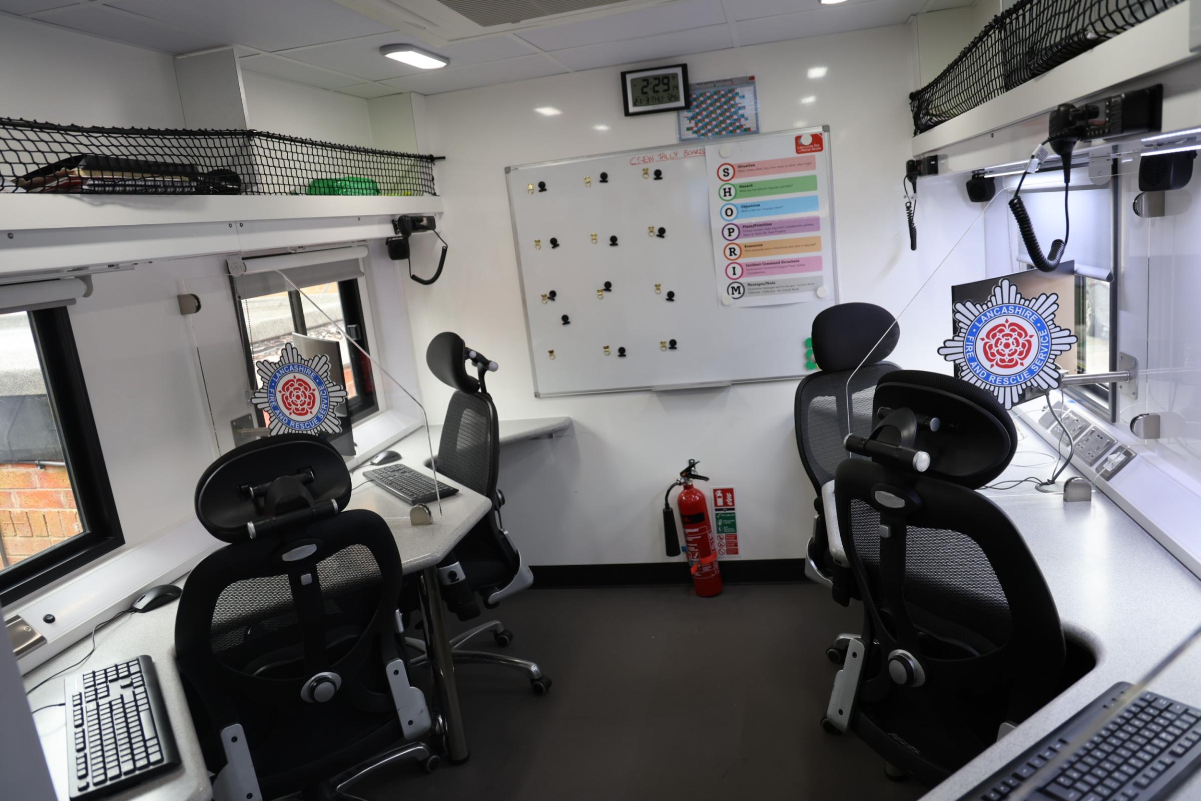 Inside the new command unit